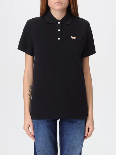 Maison Kitsuné Baby Fox-patch Polo Top In Animal Print