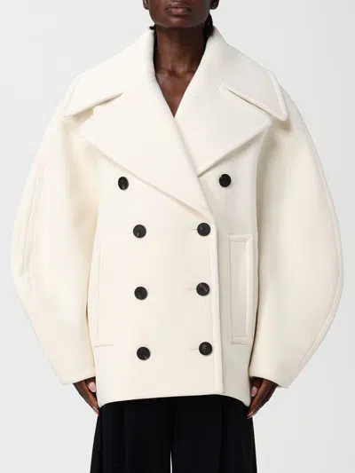 Jacquemus Double-breasted Virgin Wool Coat With Wide Lapel In Multi