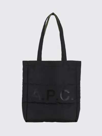 Apc A.p.c. Black Tote Bags Men In Green