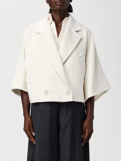 Max Mara Coat  Woman Color White In Multi