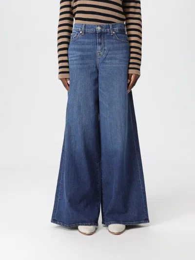 7 For All Mankind 7 For All Man Kind Blue Five-pocket Styling Button Fly In Animal Print