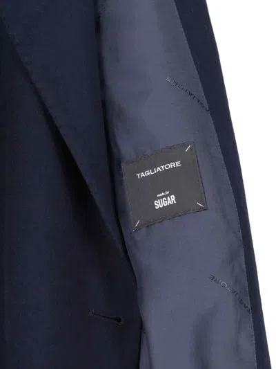 Tagliatore Tailored Blazer With Notch Lapel And Buttoned Cuffs In Multi