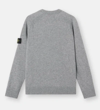 Stone Island Certified Virgin Wool Sweater In Gray