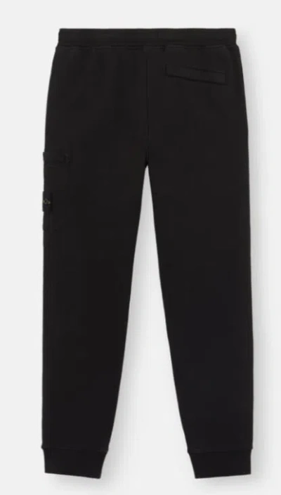 Stone Island Relaxed Jogger Pants With Cargo Pocket And Drawstring In Black
