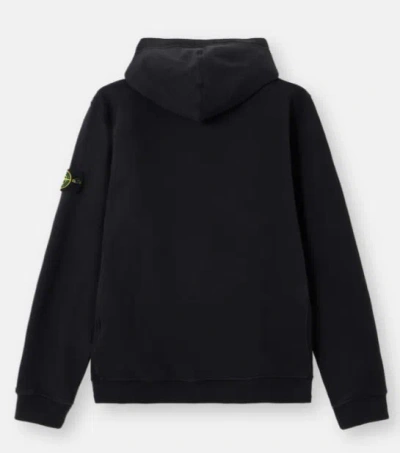 Stone Island Organic Cotton Hoodie With Hood In Black
