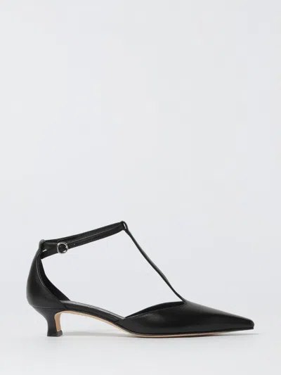 Aeyde Liz Patent Leather T-strap Pumps In Black