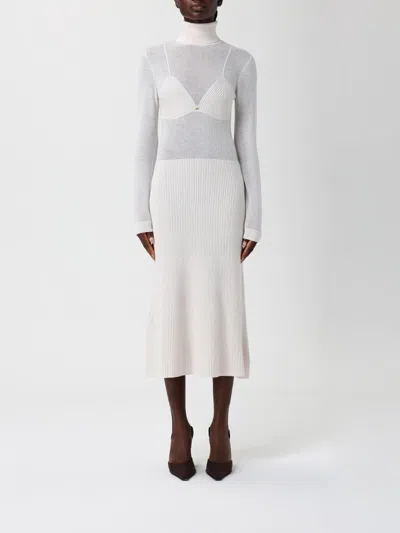 Elisabetta Franchi Lana Dress In White