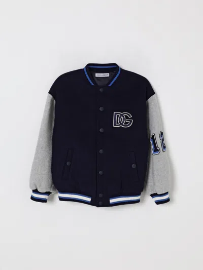 Dolce & Gabbana Dg Wool-blend Varsity Jacket In Multi