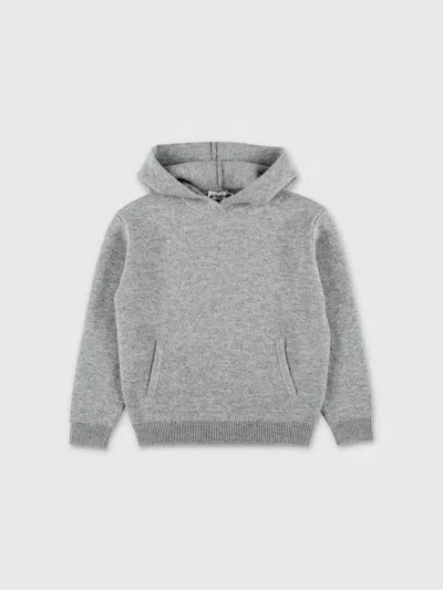 Bonpoint Janumahil Girls Hooded Sweater In Gray