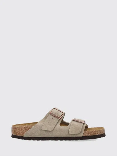 Birkenstock Suede Two-strap Sandals With Adjustable Buckles In Brown