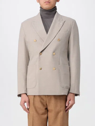 Manuel Ritz Double-breasted Button Blazer In Neutral