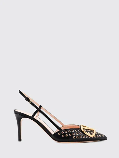 Valentino Pointed Toe Slingback Pumps Featuring Studs In Multi