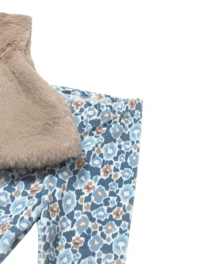 Mayoral Floral-print Trousers Set (set Of Three) In Multi