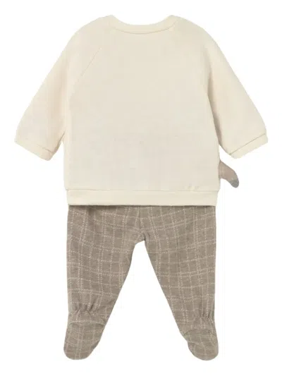 Mayoral Appliqué Checked Tracksuit In Neutral