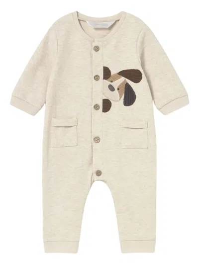 Mayoral Embroidered Romper In Neutral