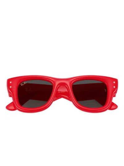 Ray Ban Crystal-embellished Square Sunglasses In Red