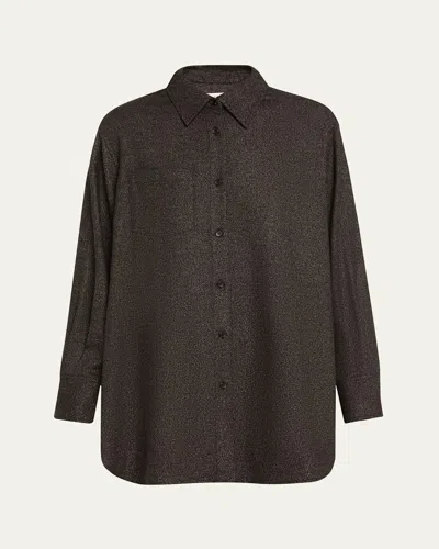 A.l.c Spence Button-front Tunic In Brown