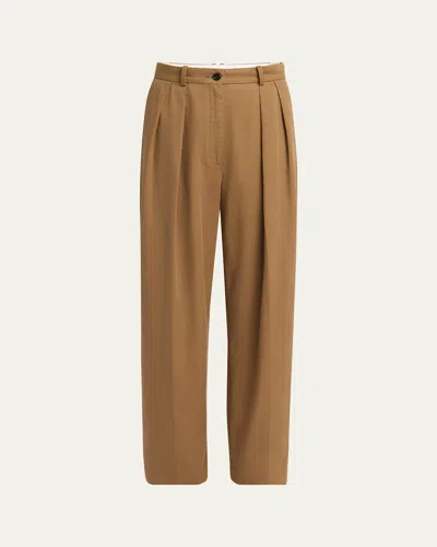 The Row Tailored Trousers With Pleats And Pockets In Neutral