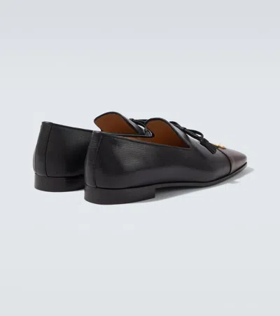 Valentino Babouchoes Vlogo Loafers In Leather In Black