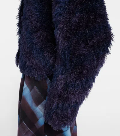 Dries Van Noten Long Sleeve Jacket In Purple