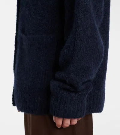 Dries Van Noten Alpaca And Wool-blend Cardigan In Black