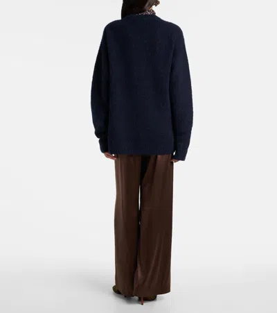 Dries Van Noten Alpaca And Wool-blend Cardigan In Black