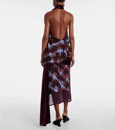 Dries Van Noten Draped Halter Top With Scarf In Black