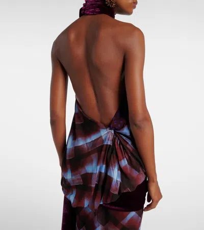 Dries Van Noten Draped Halter Top With Scarf In Black