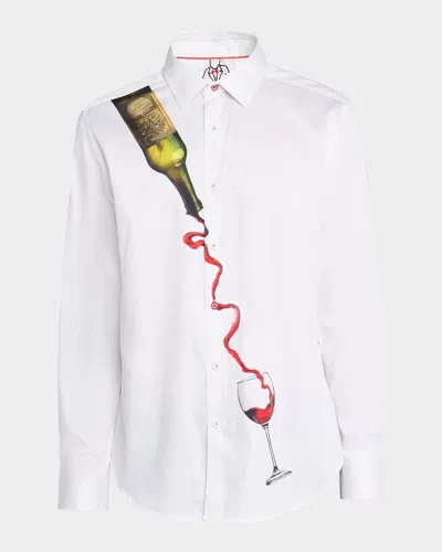 Robert Graham In Vino Veritas Button Down Shirt In White
