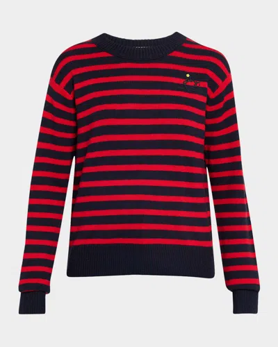 Marc Jacobs Joy Striped Crewneck Sweater In Multi