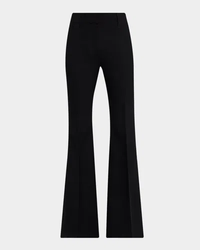 Gabriela Hearst Rhein Wool Flare Pants In Black