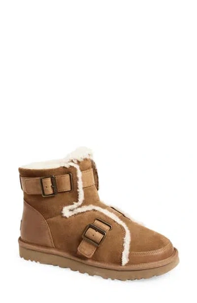 Ugg ® Dune Mini Buckle Plush Bootie In Animal Print