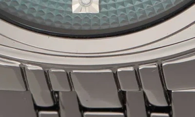 Perry Ellis Gunmetal Diamond Accent Bracelet Strap Watch, 41mm In Brown