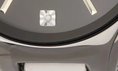 Perry Ellis Gunmetal Diamond Accent Bracelet Strap Watch, 41mm In Brown