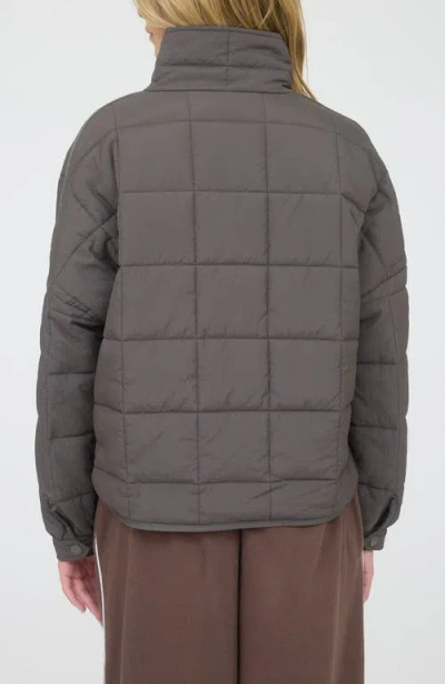 Blu Pepper Quilted Jacket In Gray