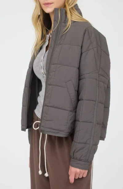 Blu Pepper Quilted Jacket In Gray
