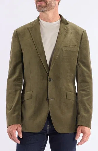Savile Row Co Velvet Sport Coat In Green