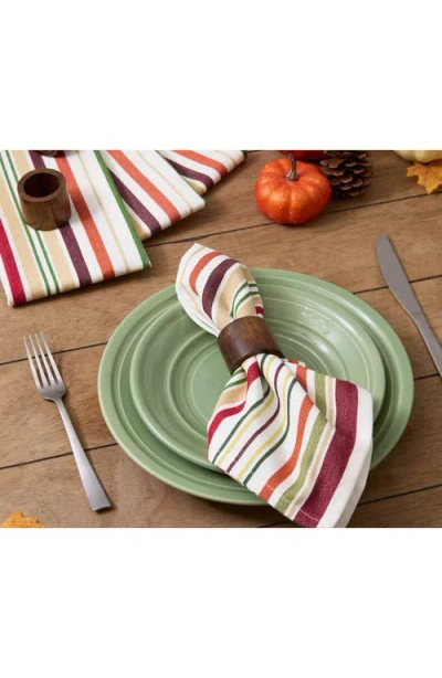 Design Imports Grove Stripe 4-piece Napkin Set In Multi