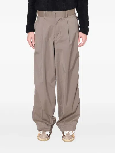 Kolor Pleated-leg Trousers In Gray