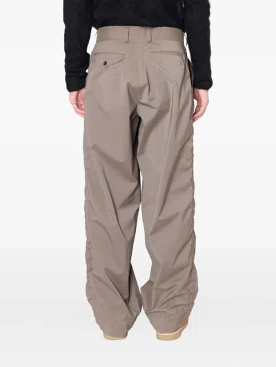 Kolor Pleated-leg Trousers In Gray