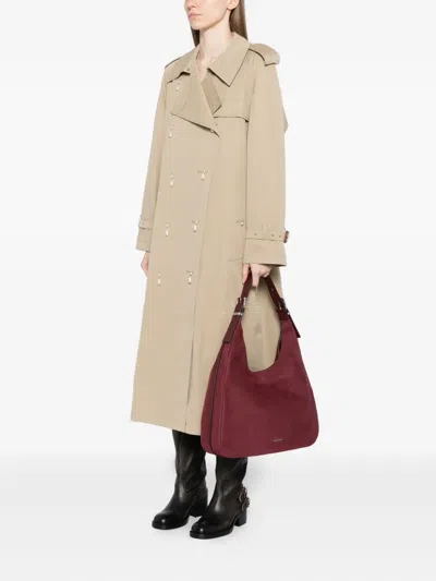 Michael Kors Nolita Large Leather Hobo Shoulder Bag In Red