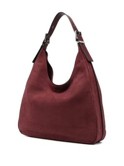 Michael Kors Nolita Large Leather Hobo Shoulder Bag In Red