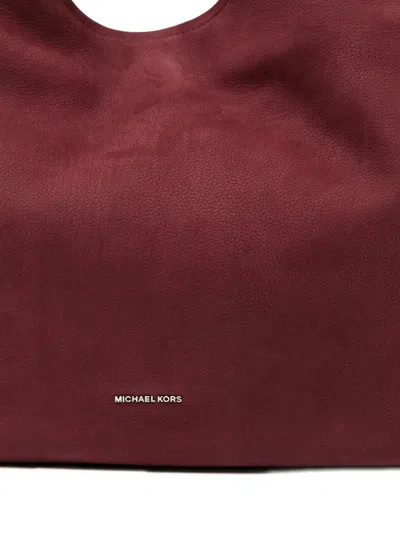 Michael Kors Nolita Large Leather Hobo Shoulder Bag In Red