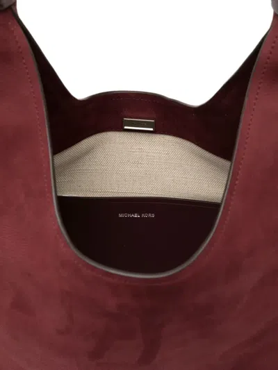 Michael Kors Nolita Large Leather Hobo Shoulder Bag In Red