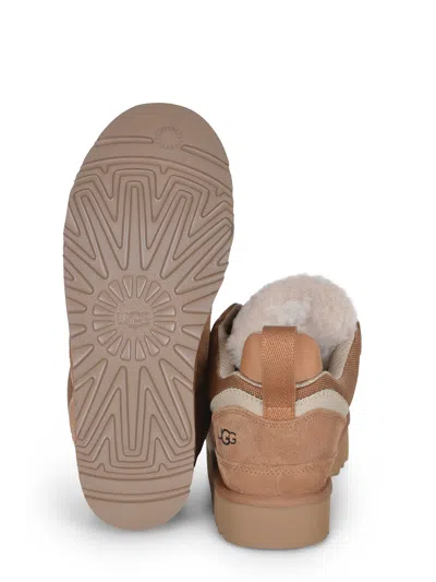 Ugg Low-profile Brown Sneakers With Suede And Nylon Upper