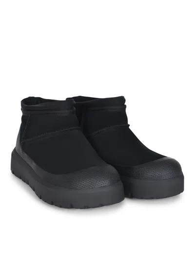 Ugg Suede Classic Ultra Mini Weather Hybrid Ankle Boots In Black