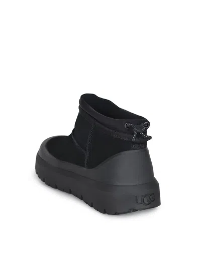 Ugg Suede Classic Ultra Mini Weather Hybrid Ankle Boots In Black
