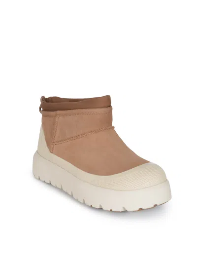 Ugg Cl Ultra Mini Weathe Ankle Boots In Leather Color Suede In Brown
