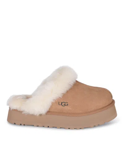 Ugg Mules Floppy In Suede In Neutral