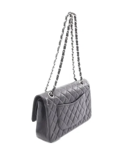 Pre-owned Chanel 2000-2002 Matelasse Flap Chain Shoulder Bag In Black